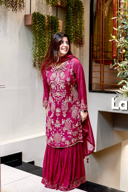 Two-Tone Charm Embroidered Suit Collection