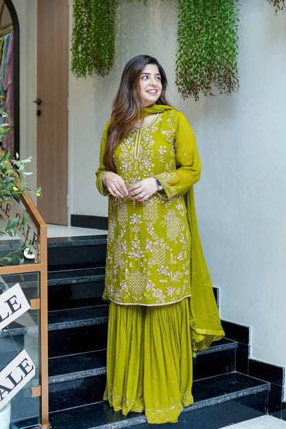 Two-Tone Charm Embroidered Suit Collection