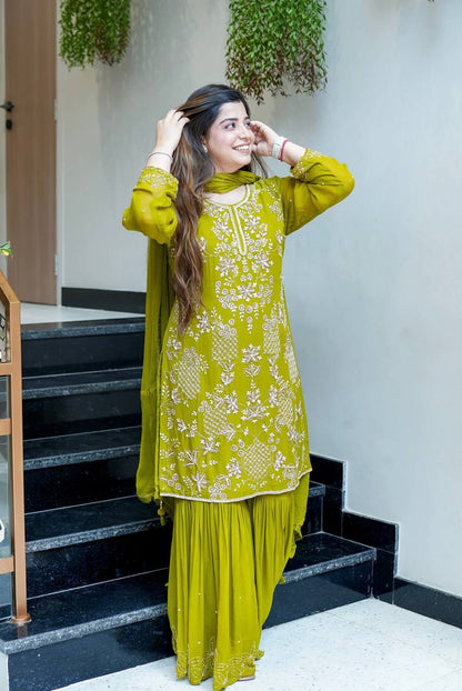 Two-Tone Charm Embroidered Suit Collection