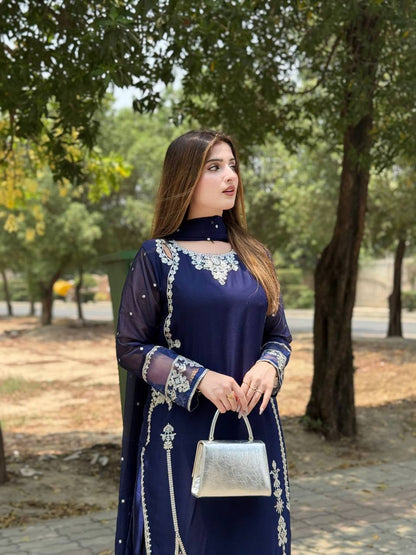 Mystic Blue Elegance Suit Set