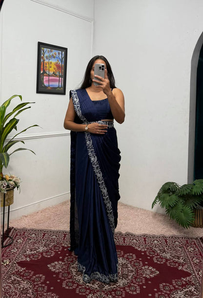 Ethereal Drapes and Timeless Grace The Art of the Shrug Saree