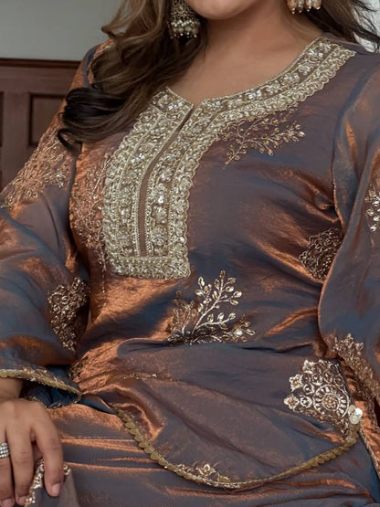 Elegant Embroidered Sequence Work Beautiful Designer Set