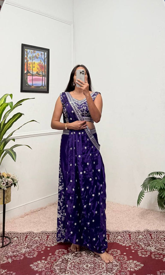 The Indo-Western Reverie Palazzo & Blouse Perfection