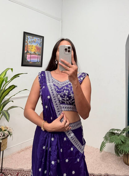 The Indo-Western Reverie Palazzo & Blouse Perfection