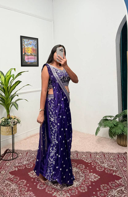 The Indo-Western Reverie Palazzo & Blouse Perfection