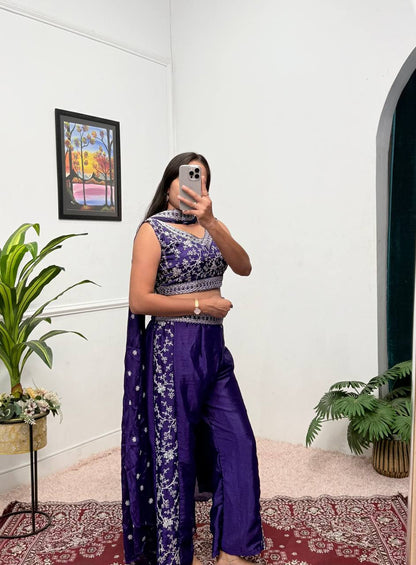 The Indo-Western Reverie Palazzo & Blouse Perfection