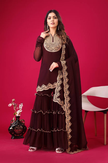 Tales of Tradition A Vintage-Inspired Sharara Ensemble