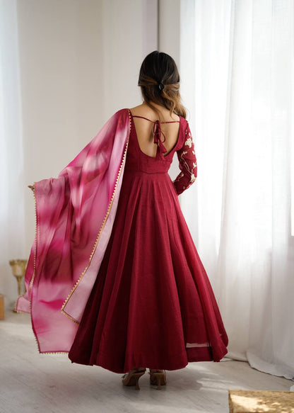 Scarlet Grace Embroidered Anarkali Gown