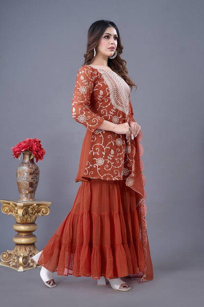 Royal Plum Elegance The Luxe Sharara Set