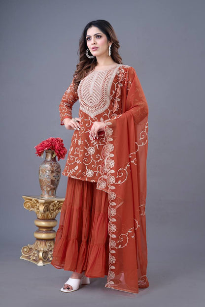 Royal Plum Elegance The Luxe Sharara Set
