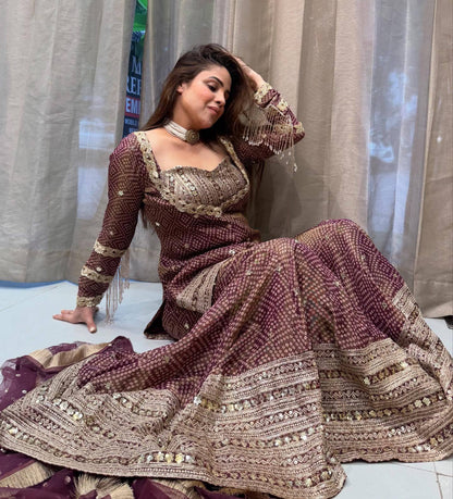 Majestic Bloom Sharara Set for Celebrations