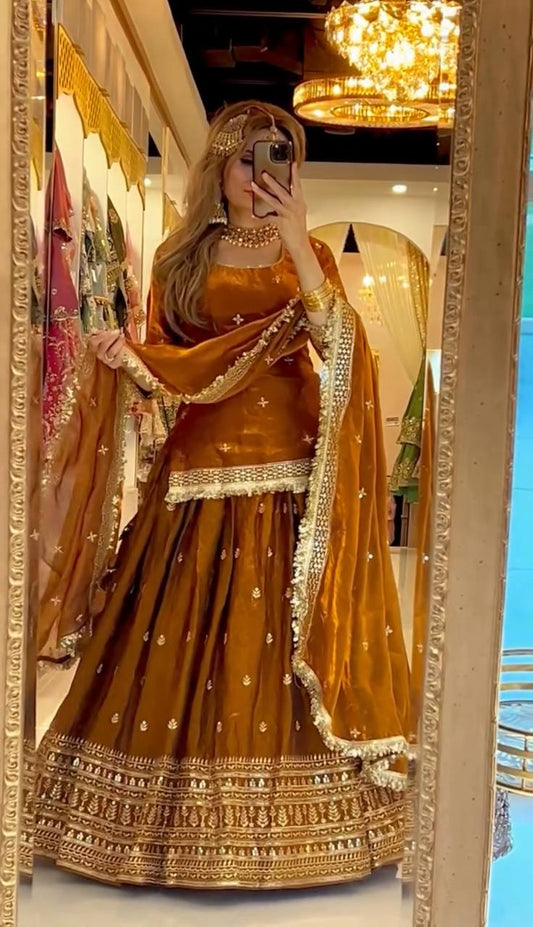 Traditional Mustard & Gold Wedding Attire