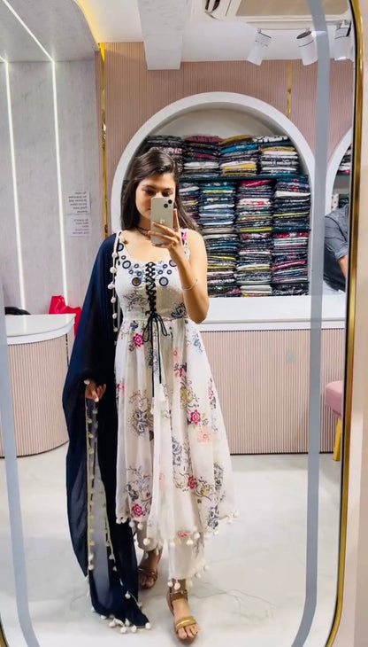 PomPom Petals Whimsical White Blossom Set