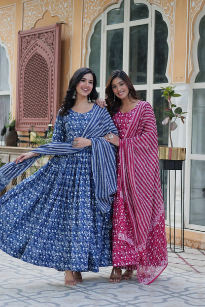 Morni Beautiful Printed Anarkali Dresses
