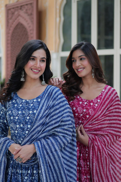 Morni Beautiful Printed Anarkali Dresses