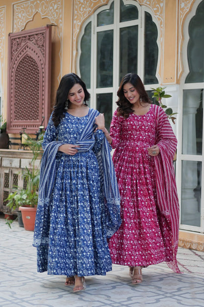 Morni Beautiful Printed Anarkali Dresses