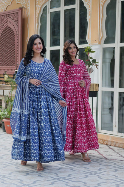 Morni Beautiful Printed Anarkali Dresses