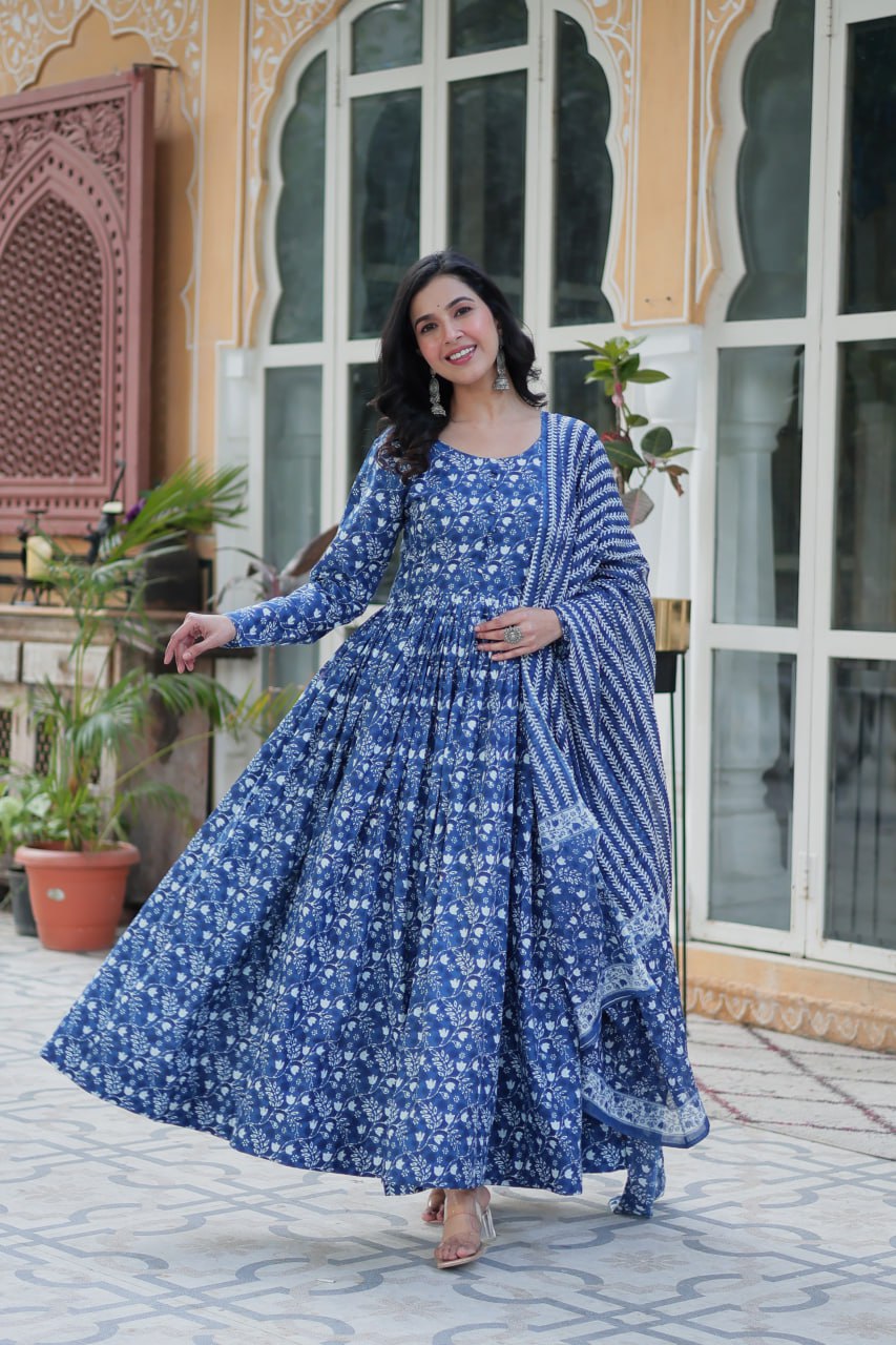 Morni Beautiful Printed Anarkali Dresses