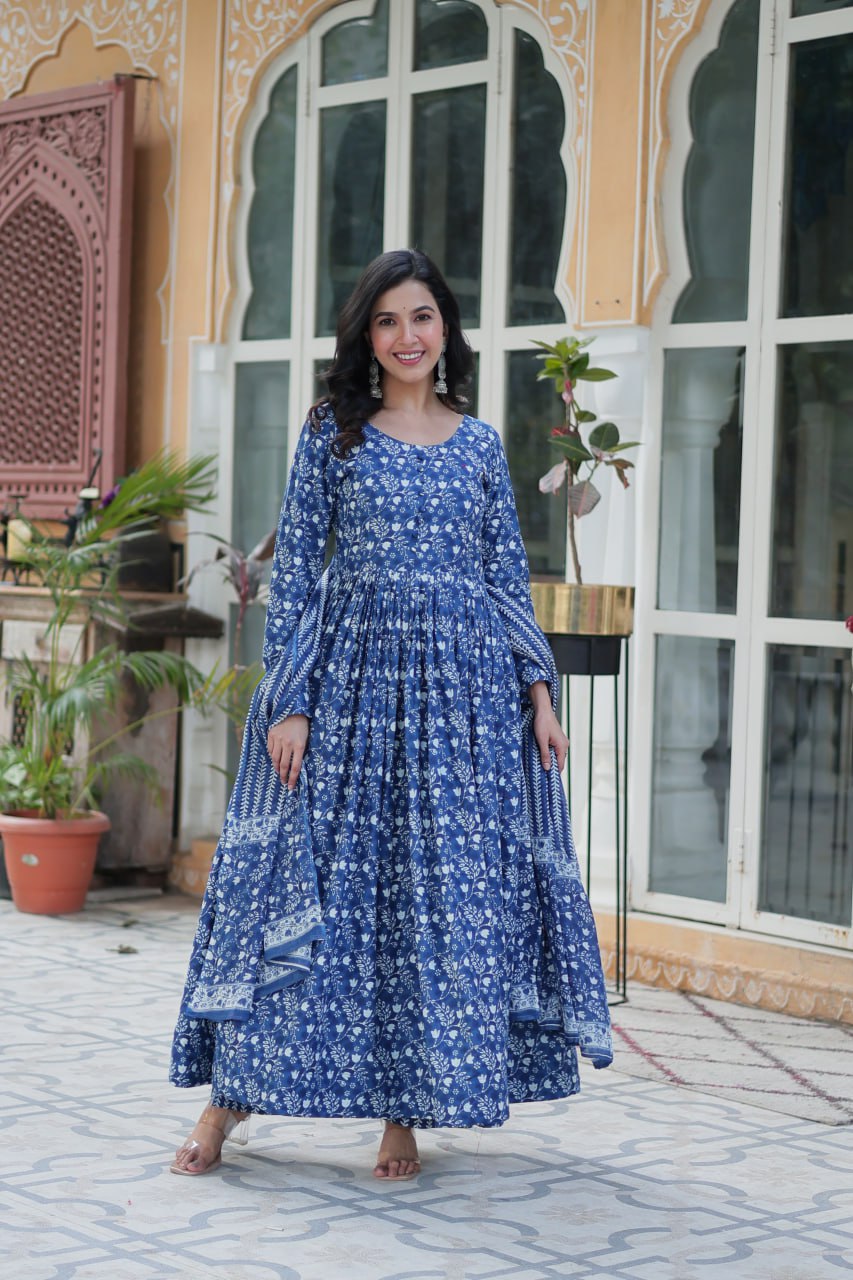 Morni Beautiful Printed Anarkali Dresses