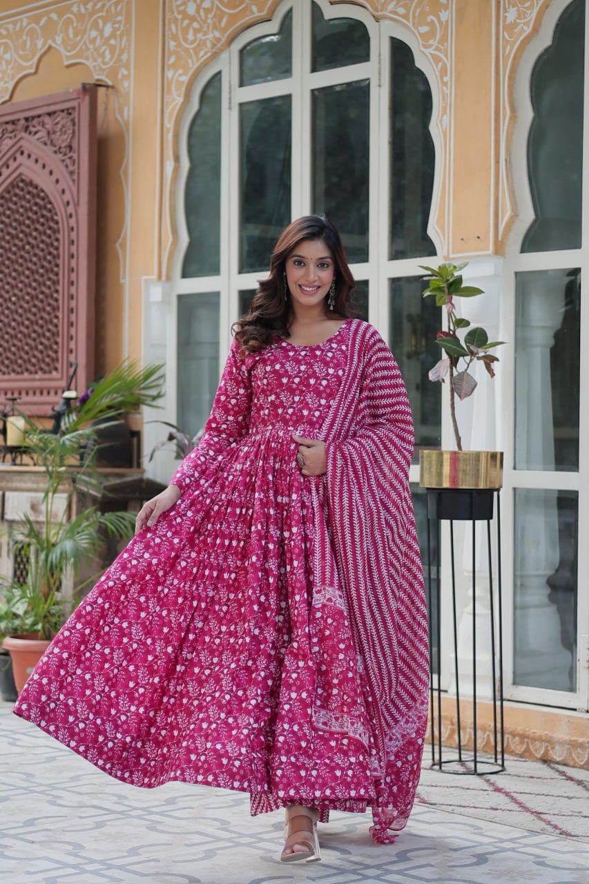Morni Beautiful Printed Anarkali Dresses