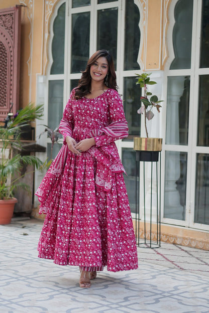 Morni Beautiful Printed Anarkali Dresses