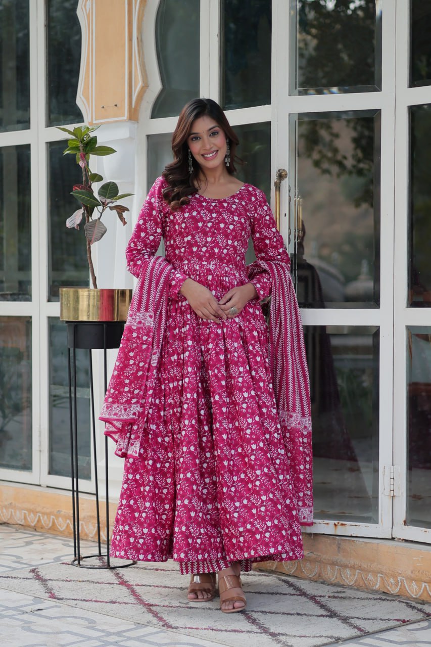 Morni Beautiful Printed Anarkali Dresses