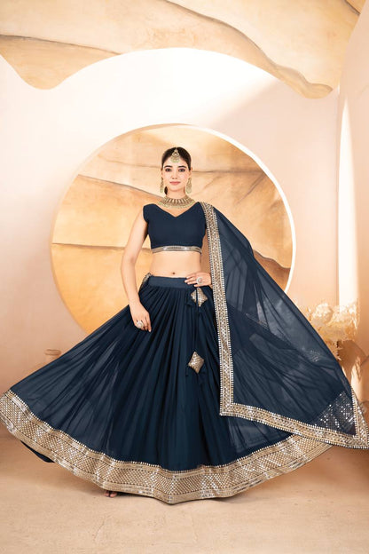 Black Colored Traditional Lehenga Choli