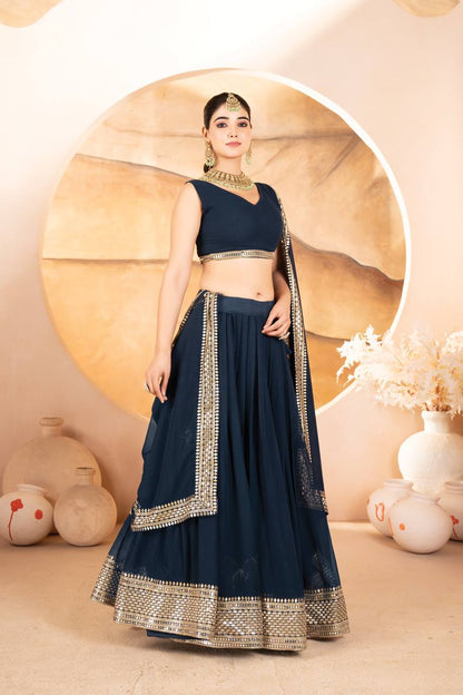 Black Colored Traditional Lehenga Choli