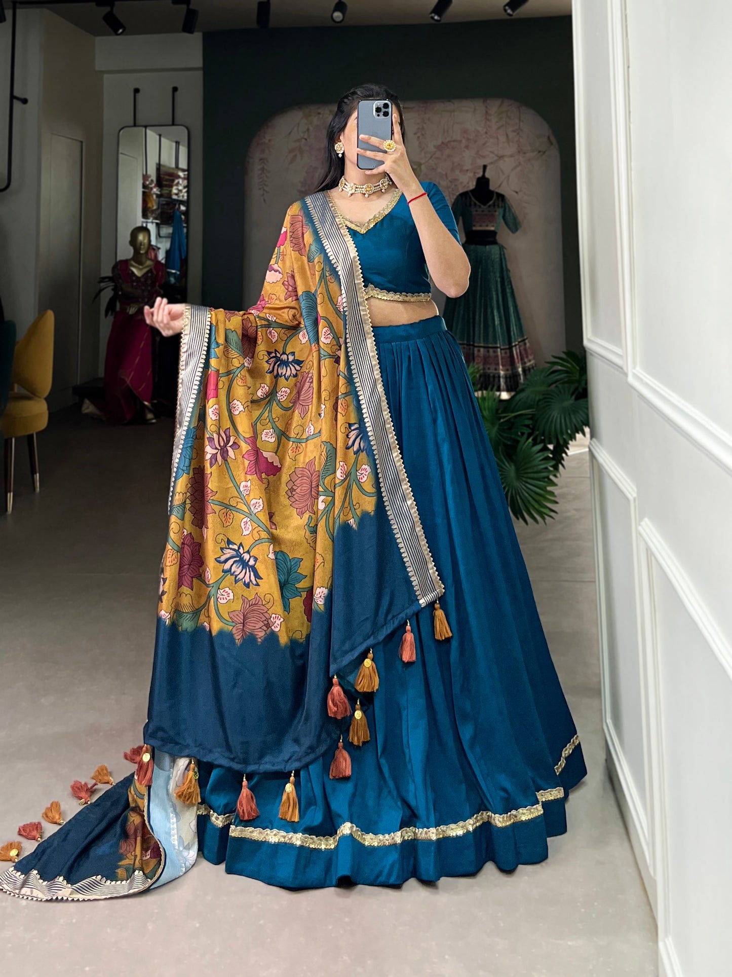 Modernity And Tradition Chinon Silk Lehenga Choli