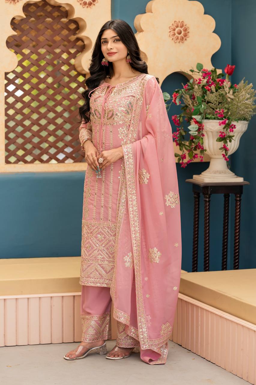 Paakhi Heavy Star Georgette Suit Set