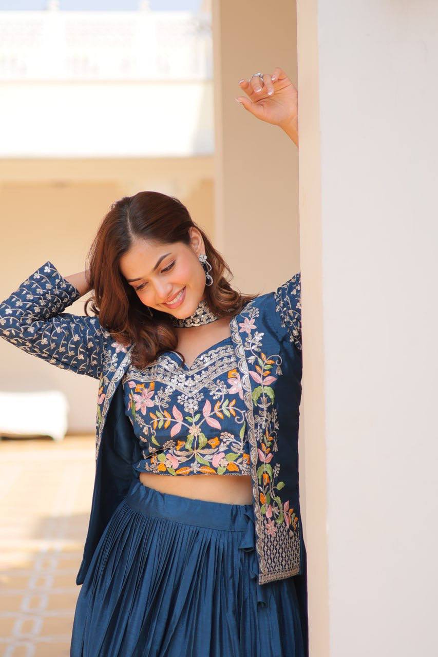 Sapna Designer Pure Chinon Festival Lehenga choli & koti