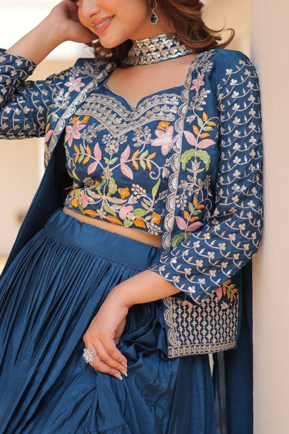 Sapna Designer Pure Chinon Festival Lehenga choli & koti