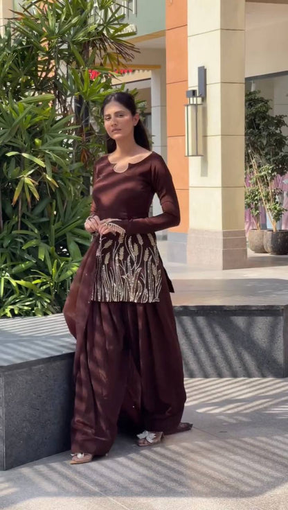 Aarizah Noor  Designer Party Wear Look Farshi Shalwar