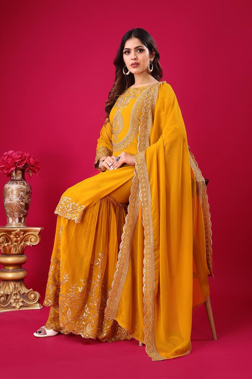 Roshan Raunak Partywear Sharara Suit