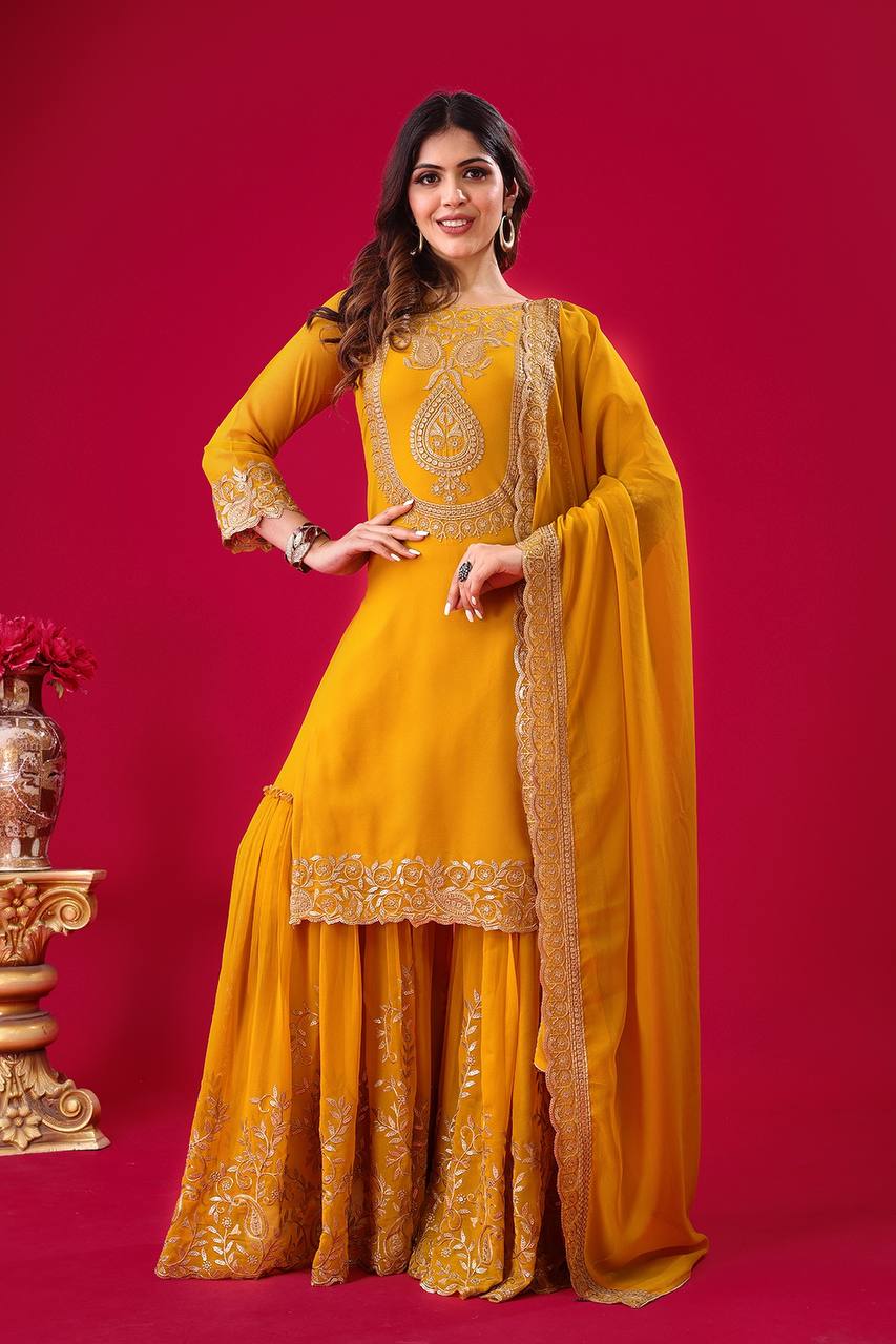 Roshan Raunak Partywear Sharara Suit