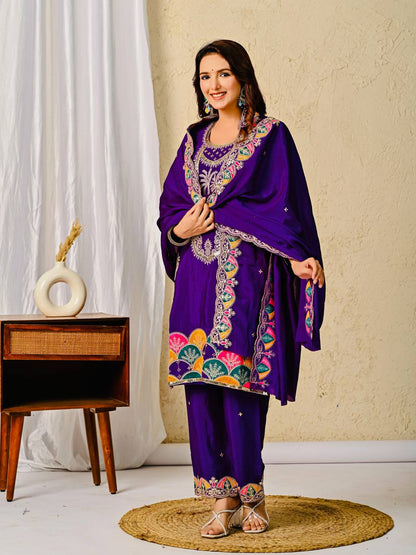 Royal Radiance Purple Suit Set