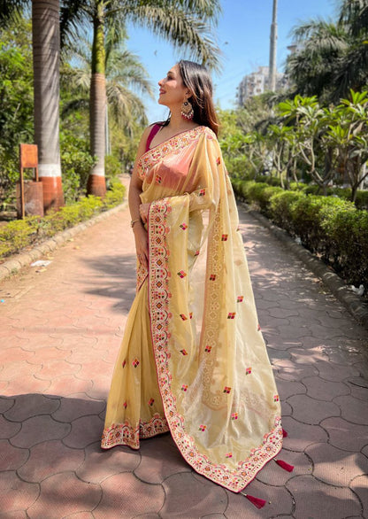 Siya Designer Embroidery work Saree