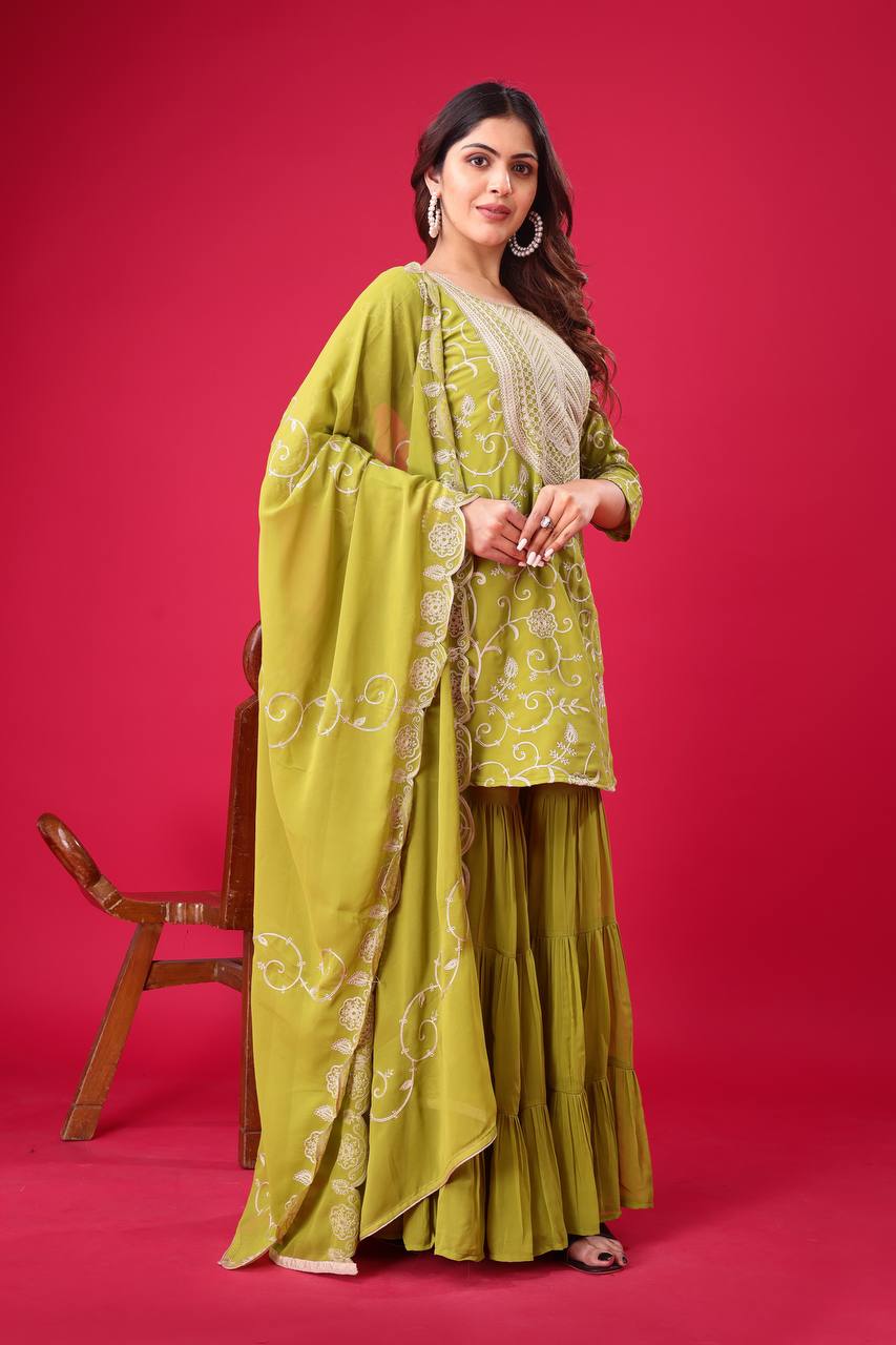 Royal Plum Elegance The Luxe Sharara Set