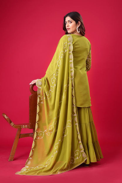 Royal Plum Elegance The Luxe Sharara Set