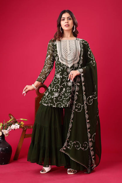 Royal Plum Elegance The Luxe Sharara Set