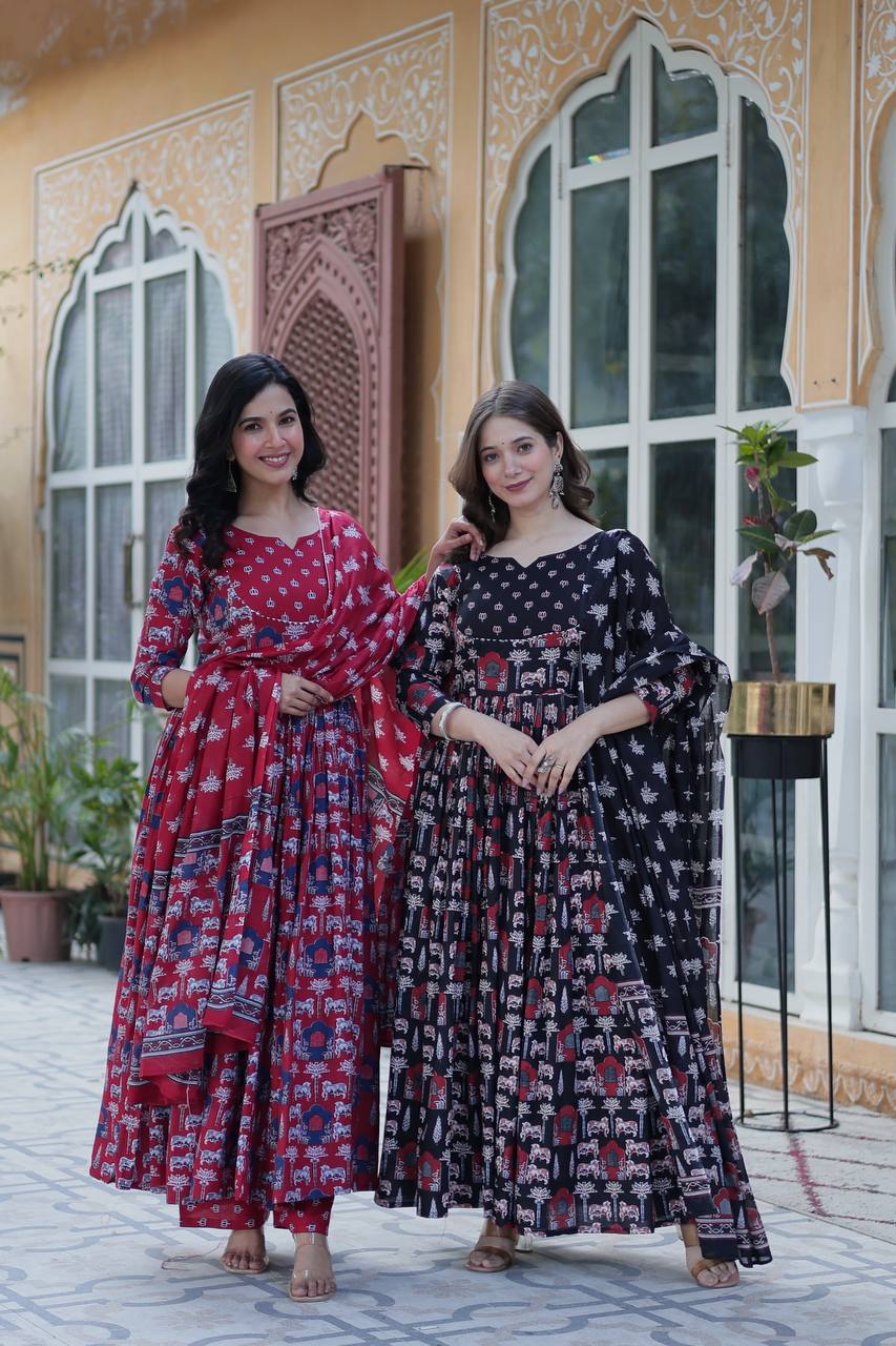 Mahira Grace In Vibrant Pure Cotton Suit