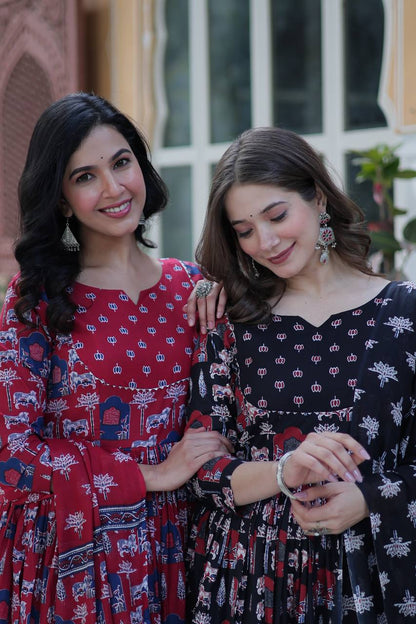 Mahira Grace In Vibrant Pure Cotton Suit