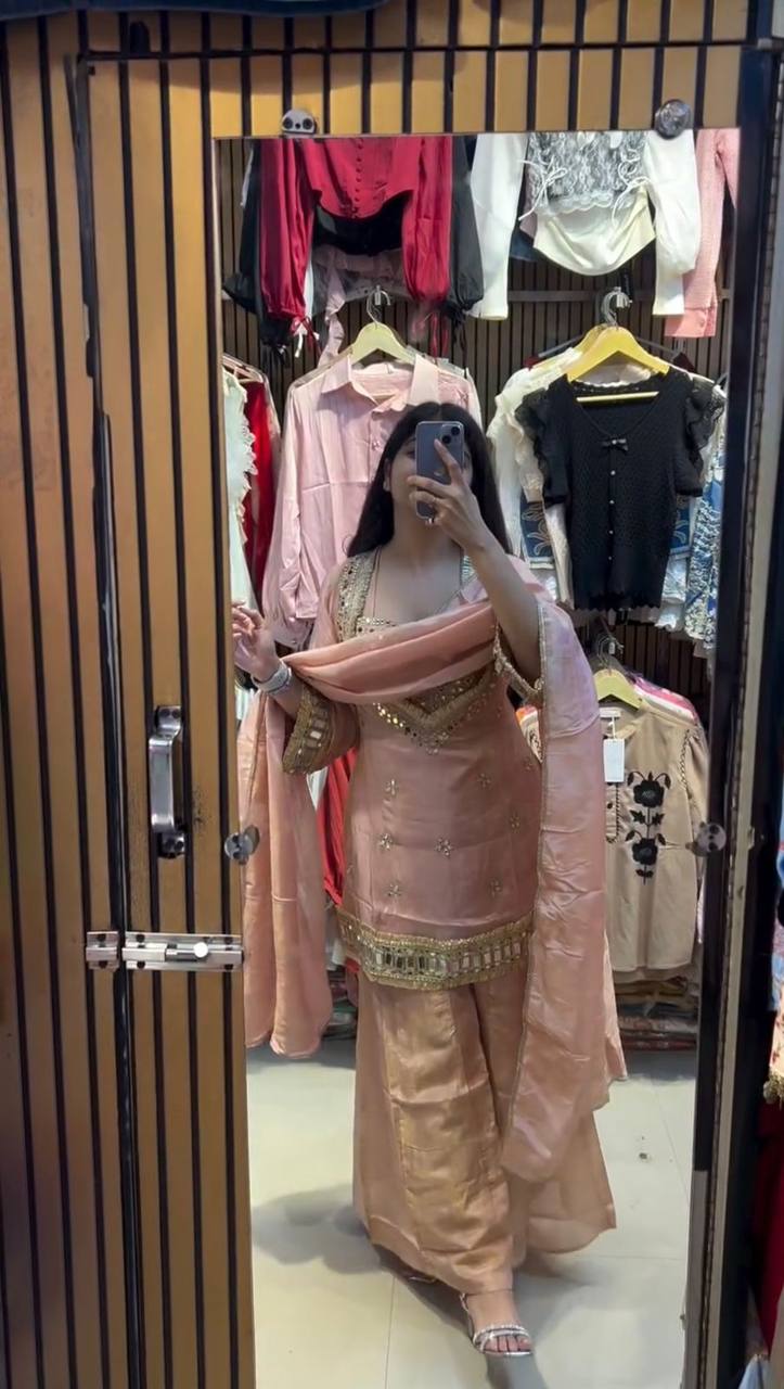 Blush Pink Mirror Magic Traditional Elegance with Modern Vibes