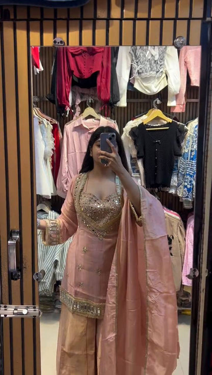 Blush Pink Mirror Magic Traditional Elegance with Modern Vibes