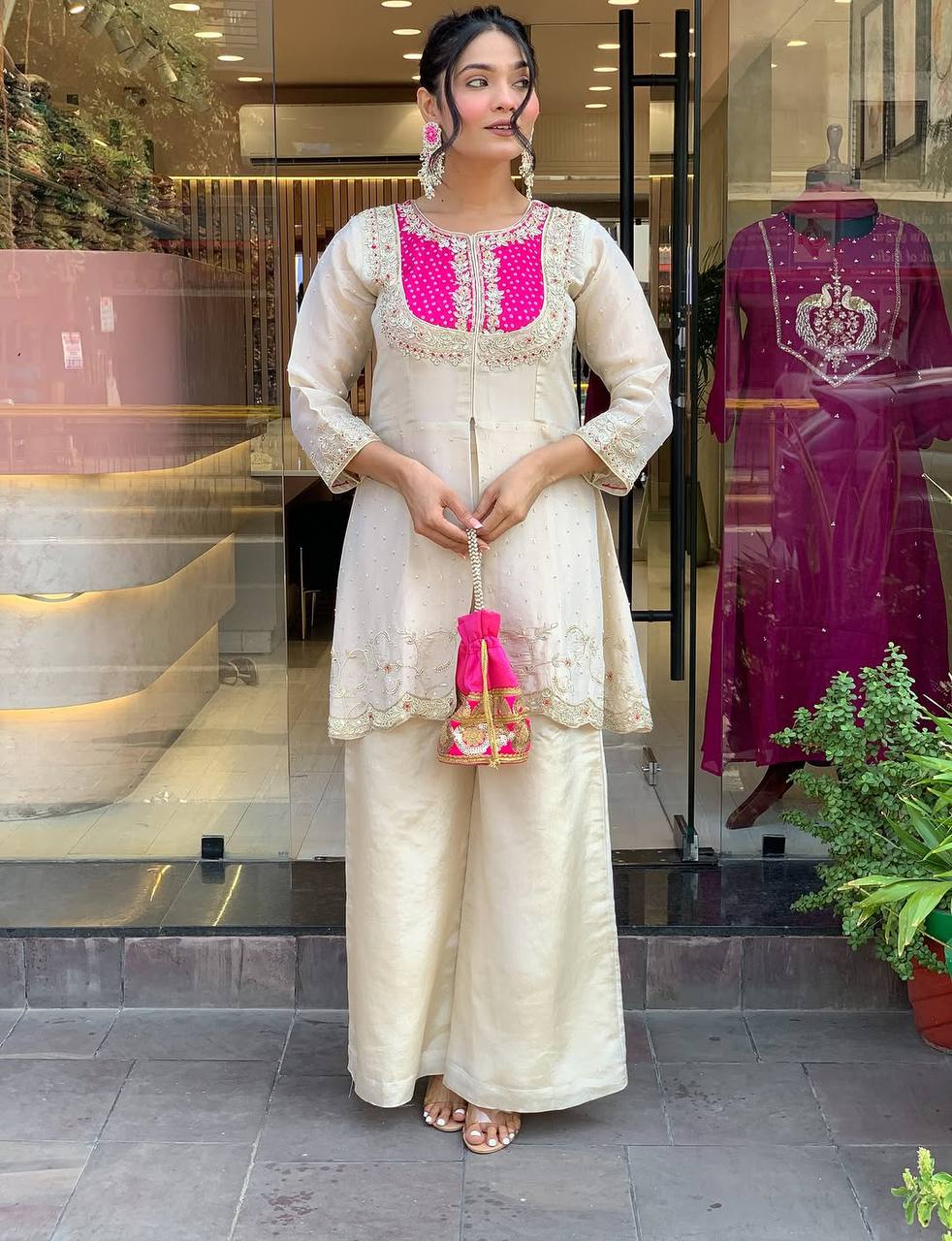 Ivory Charm Festive Co-ord Ensemble