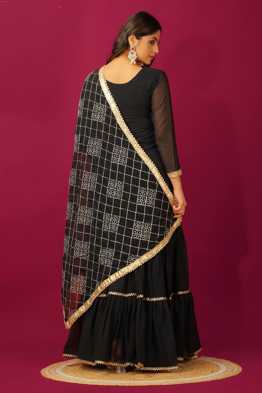 Golden Glam A Fusion of Tradition Sharara Set