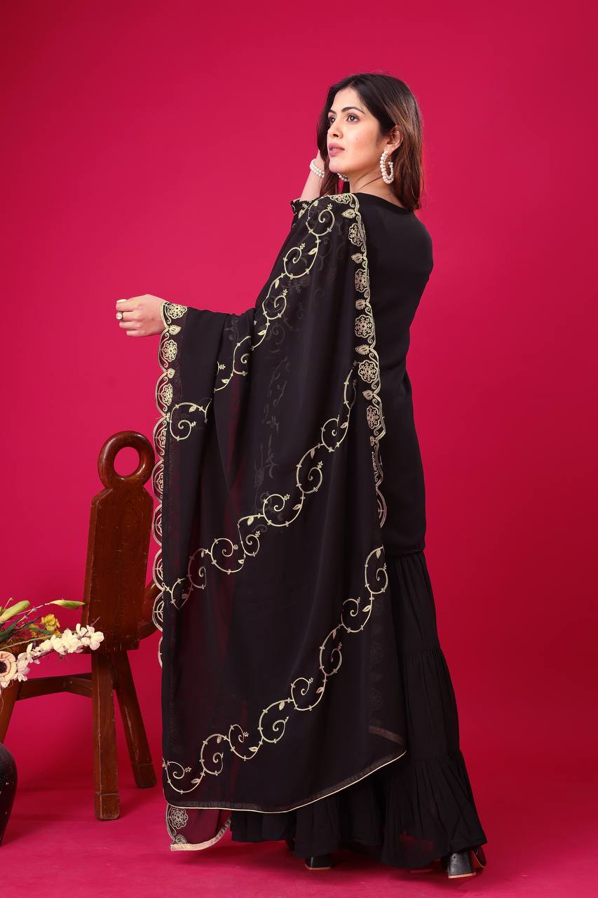 Royal Plum Elegance The Luxe Sharara Set