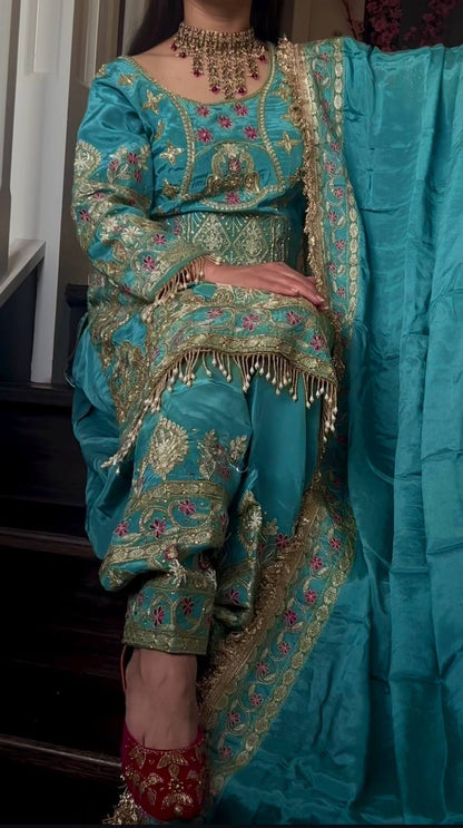 Royal Emerald Enchantment The Golden Heritage Suit Set