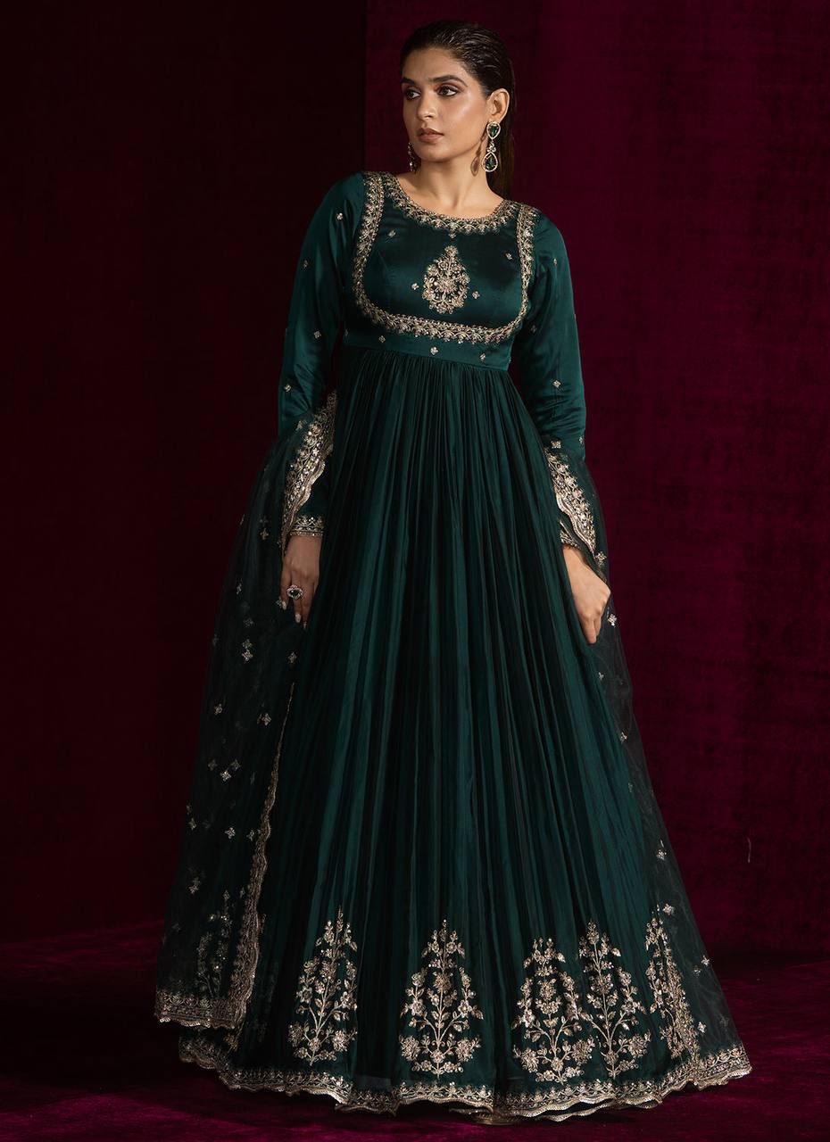 Royal Emerald Majesty Anarkali