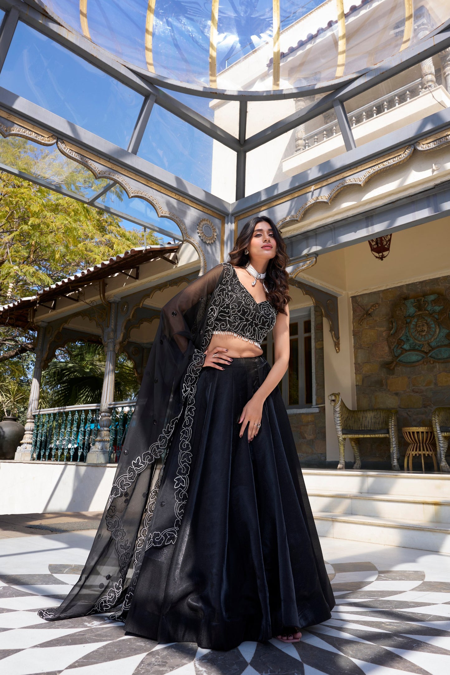 Farisha Black Tradition Graceful Style Lehenga